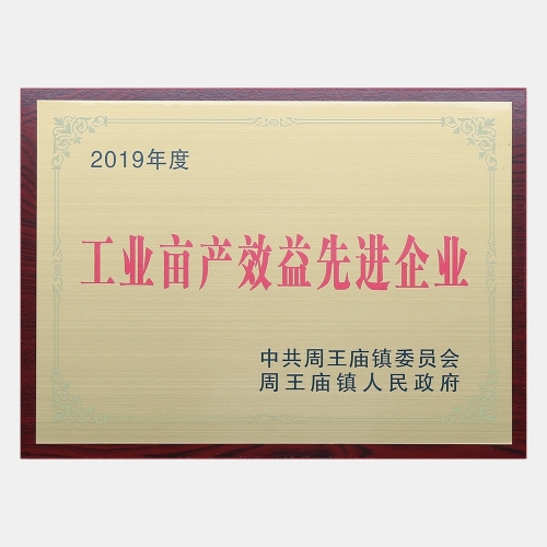 2019年度工業畝產效益先進企業